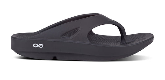 Women's OOriginal Sandal - Black - OOFOS lateral view