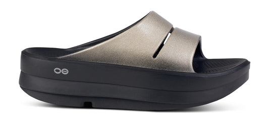 Women's OOmega OOahh Luxe Sandal - Latte lateral view