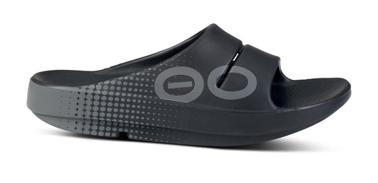 Women's OOahh Sport Slide Sandal - Black Matrix lateral view