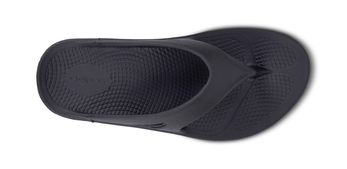Women's OOriginal Sandal - Black - OOFOS top view | hover