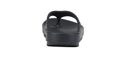 BAUER/OOFOS Men's OOriginal Sport Sandal – Black Asphalt back view 