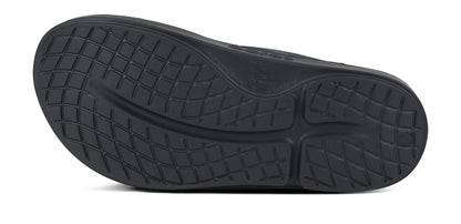 BAUER/OOFOS Women's OOriginal Sport Sandal – Black Asphalt bottom view 