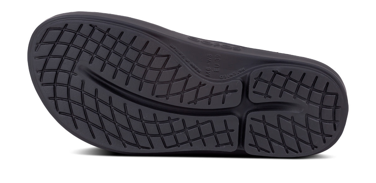 Women's OOriginal Sport Sandal - Graphite - OOFOS bottom view
