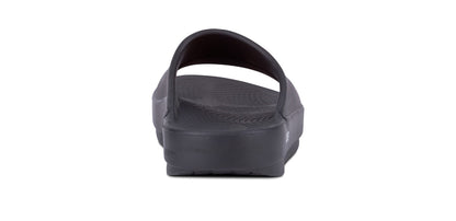 Women's OOahh Slide Sandal - Black - OOFOS back view