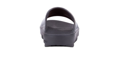 Women's OOahh Luxe Slide Sandal - Latte - OOFOS medial view