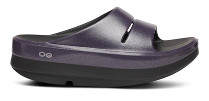 Women's OOmega OOahh Stacked Sandal - Amethyst Sparkle lateral view
