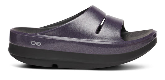 Women's OOmega OOahh Stacked Sandal - Amethyst Sparkle lateral view