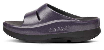 Women's OOmega OOahh Stacked Sandal - Amethyst Sparkle medial view