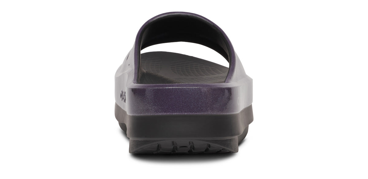 Women's OOmega OOahh Stacked Sandal - Amethyst Sparkle back view