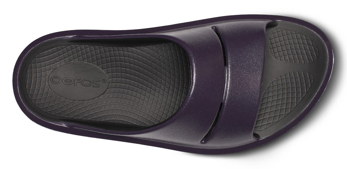 Women's OOmega OOahh Stacked Sandal - Amethyst Sparkle top view