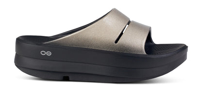Women's OOmega OOahh Luxe Sandal - Latte lateral view