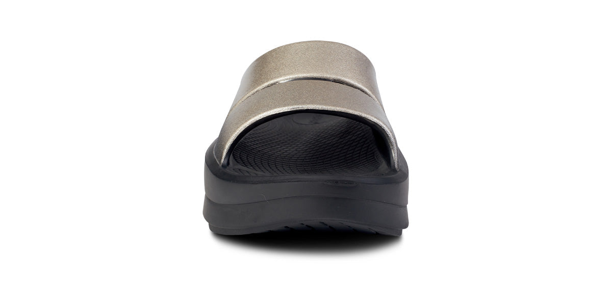 Women's OOmega OOahh Luxe Sandal - Latte front view