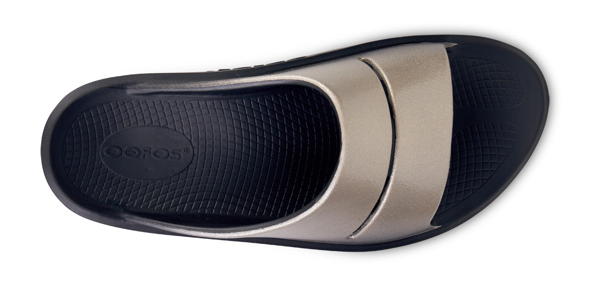 Women's OOmega OOahh Luxe Sandal - Latte top view