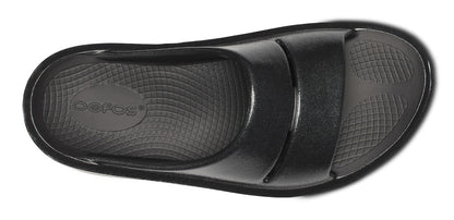 Women's OOmega OOahh Stacked Sandal - Black Sparkle top view
