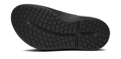 Women's OOmega OOahh Stacked Sandal - Black Sparkle bottom view