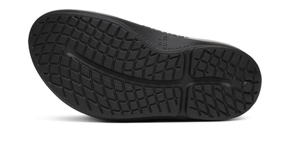 Women's OOmega OOahh Stacked Sandal - Titanium Mirror bottom view