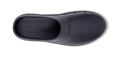 Men's OOcloog Clog - Black - OOFOS top view