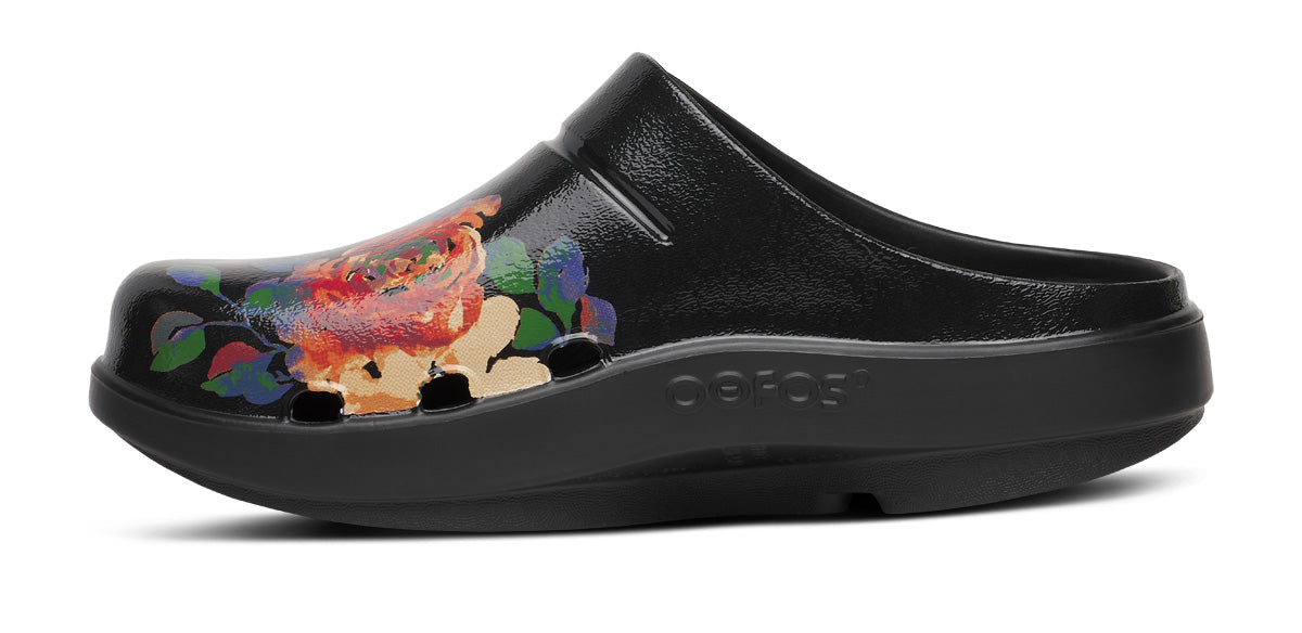 Women's OOcloog Limited Edition Clog - Wild Flora medial view