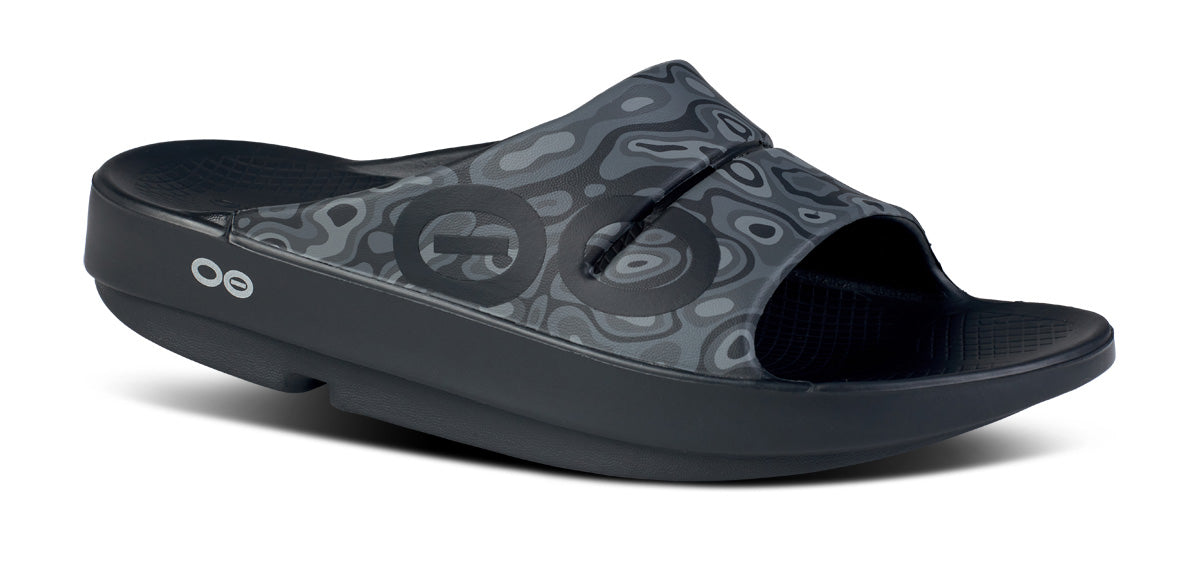 Women's OOahh Sport Slide Sandal - Black Water Camo main view