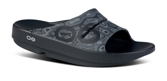 Women's OOahh Sport Slide Sandal - Black Water Camo main view
