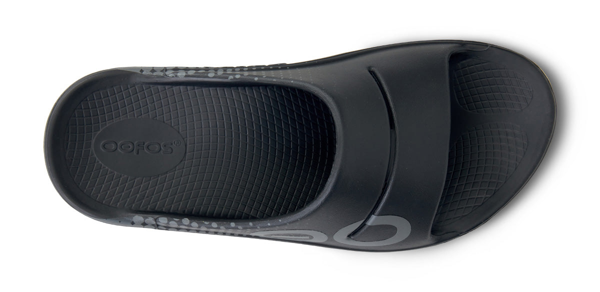 Men's OOahh Sport Slide Sandal - Black Matrix top view