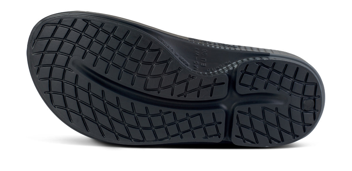Women's OOahh Sport Slide Sandal - Black Matrix bottom view