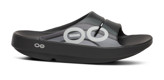 OOahh Sport Slide Sandal - Black Wave lateral view