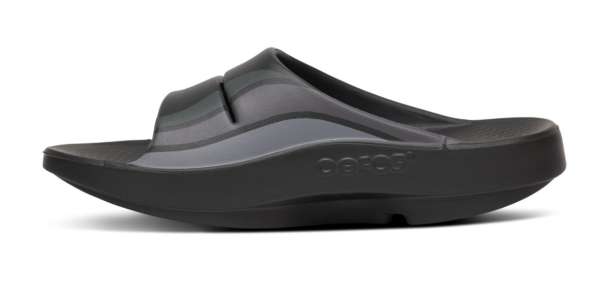 OOahh Sport Slide Sandal - Black Wave medial view