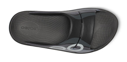OOahh Sport Slide Sandal - Black Wave top view