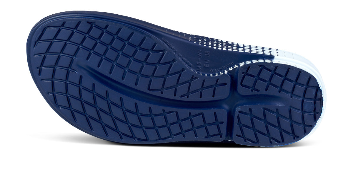 Women's OOahh Sport Slide Sandal - Navy Matrix bottom view