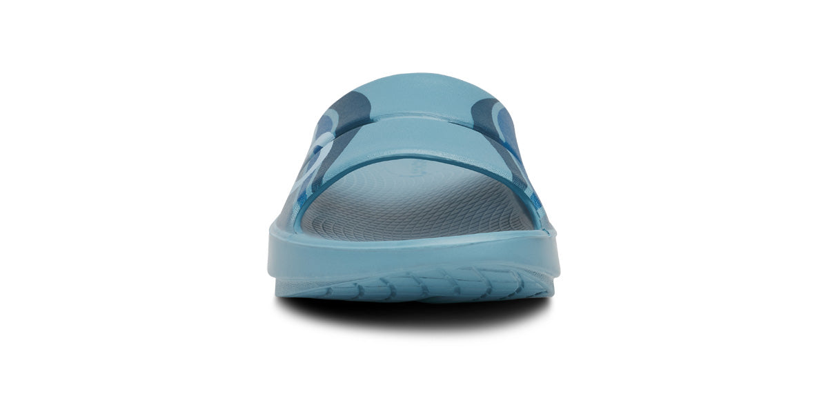 OOahh Sport Slide Sandal - Ocean Blue Wave front view