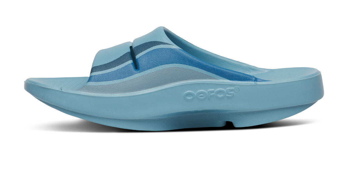OOahh Sport Slide Sandal - Ocean Blue Wave medial view
