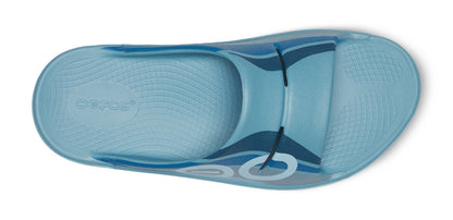 OOahh Sport Slide Sandal - Ocean Blue Wave top view