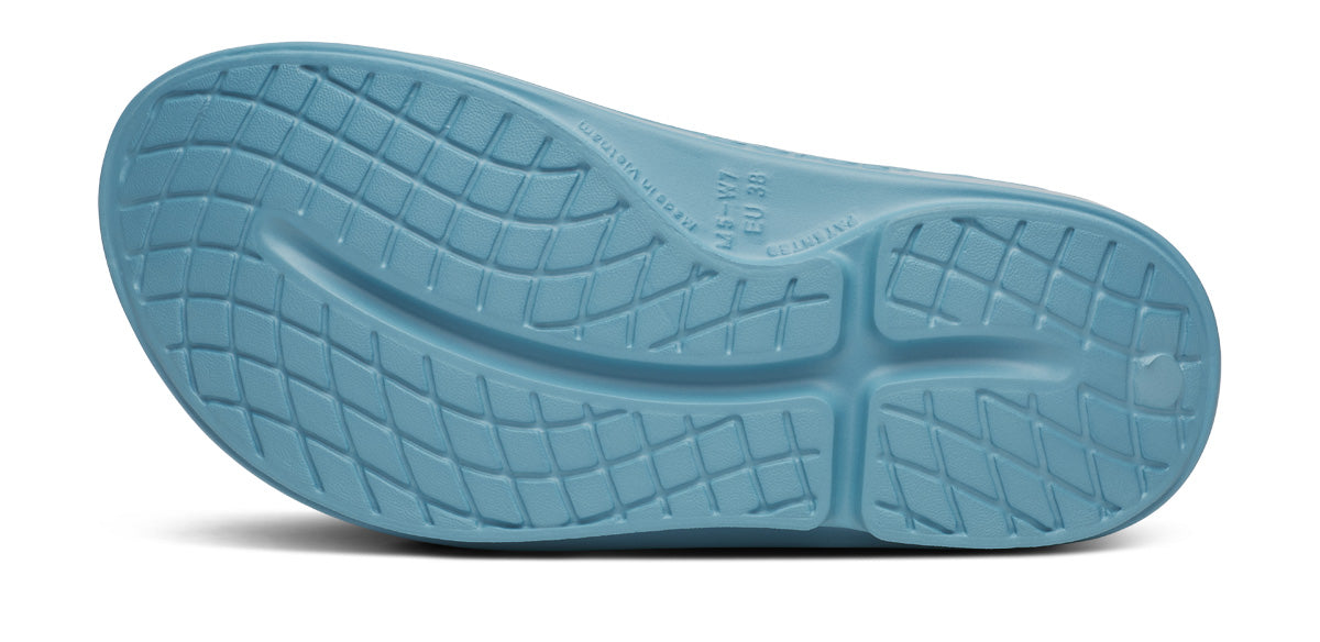OOahh Sport Slide Sandal - Ocean Blue Wave bottom view