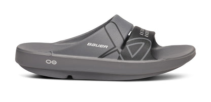 BAUER/OOFOS OOahh Sport Slide Sandal - Slate lateral view