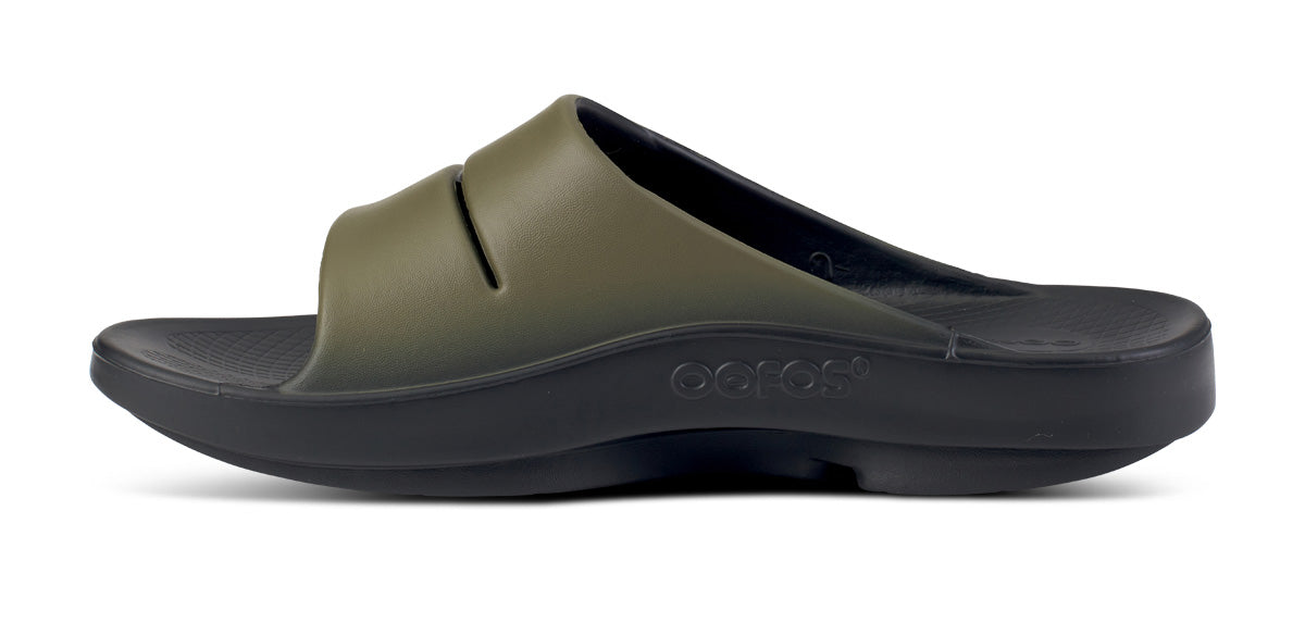 Men's OOahh Sport Slide Sandal - Tactical Green medial view