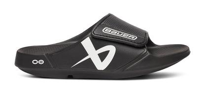 BAUER/OOFOS OOahh Sport Flex Sandal – Black lateral view