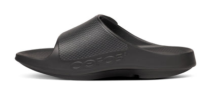 BAUER/OOFOS OOahh Sport Flex Sandal – Black medial view