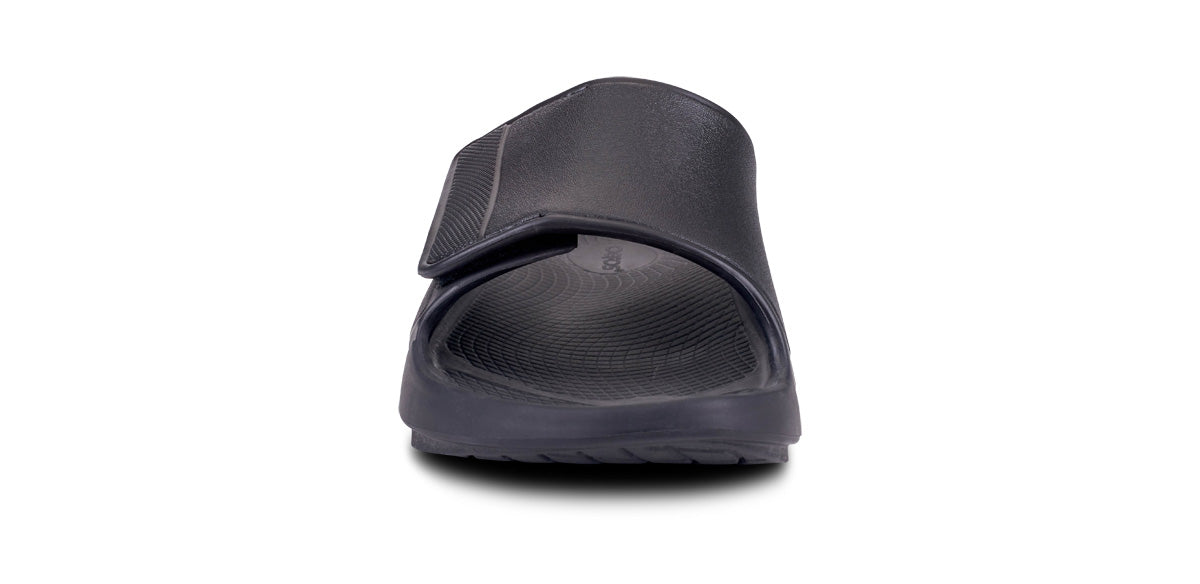 Women's OOahh Sport Flex Sandal- Matte Black front view