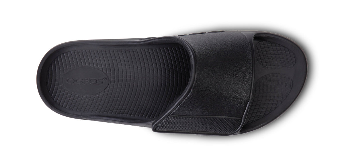 Men's OOahh Sport Flex Sandal - Matte Black top view