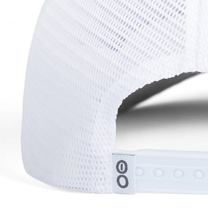OOsnap Cap Unisex - White Gray close up of snap back