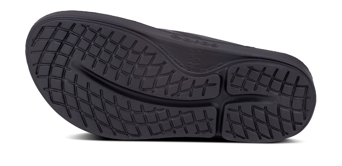 Men's OOriginal Sandal - Black - OOFOS bottom view