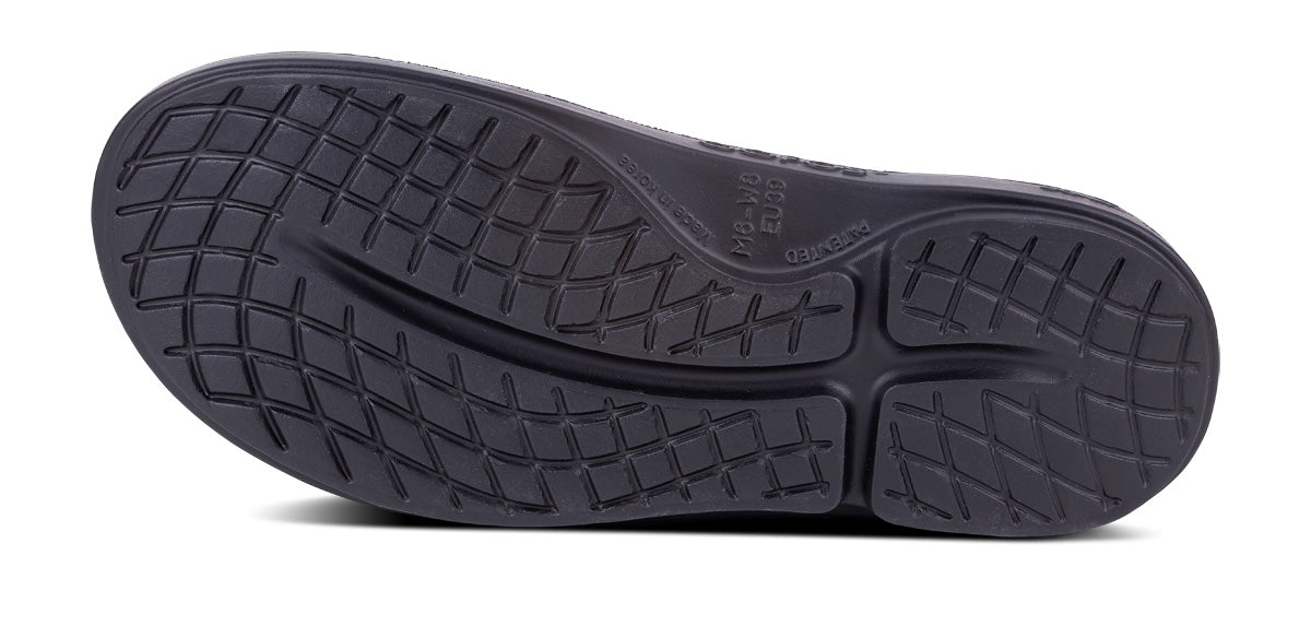 Women's OOcloog Clog - Black - OOFOS bottom view