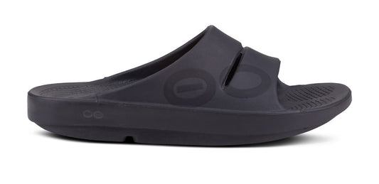 Men's OOahh Sport Slide Sandal - Black Matte lateral view