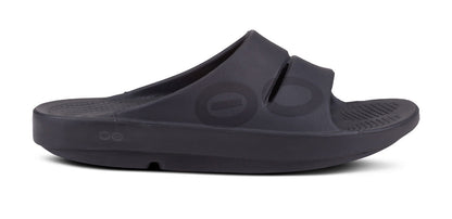 Women's OOahh Sport Slide Sandal - Black Matte lateral view