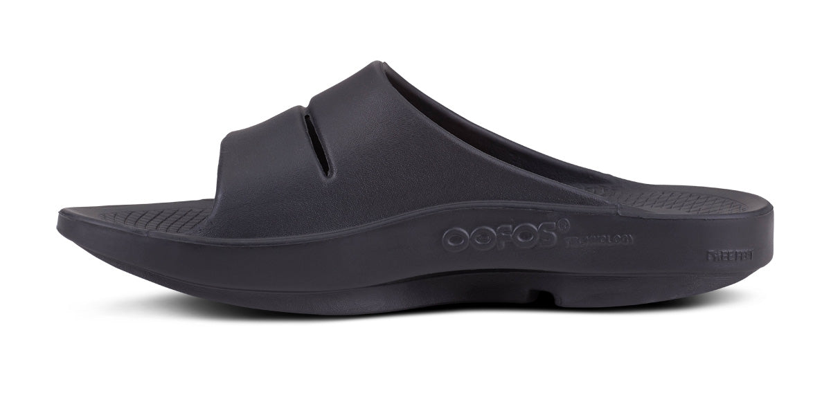 Women's OOahh Sport Slide Sandal - Black Matte medial view