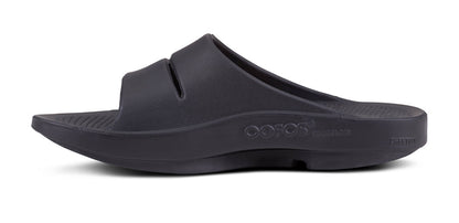 Men's OOahh Sport Slide Sandal - Black Matte front view
