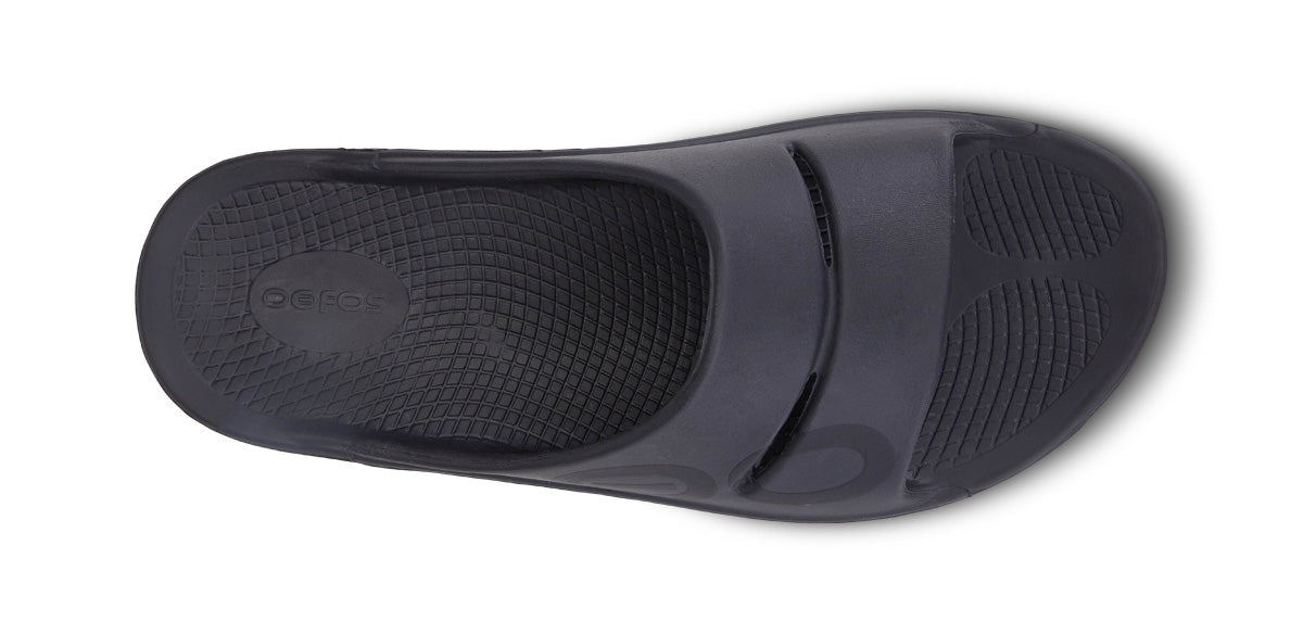 Men's OOahh Sport Slide Sandal - Black Matte top view