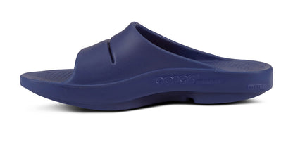 Women's OOahh Sport Slide Sandal - Navy White medial view