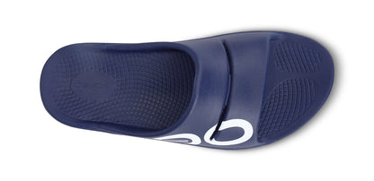 Women's OOahh Sport Slide Sandal - Navy White top view